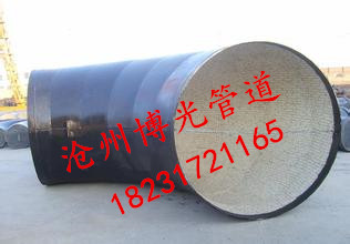 钢套钢岩棉蒸汽保温管道  聚氨酯保温管件 钢套